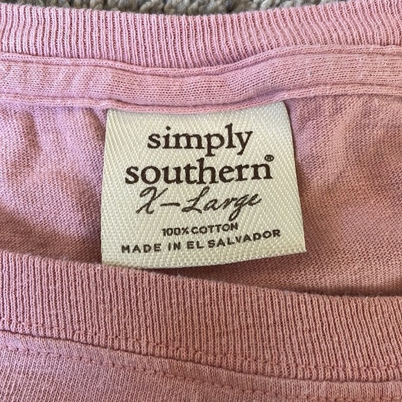 Simply Southern Pink Crop Top with Owl Design - Picture 2 of 5